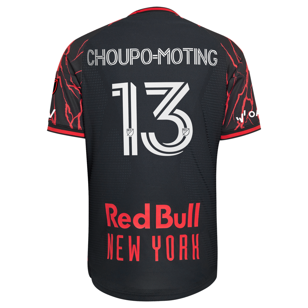 Men's New York Red Bulls Eric Maxim Choupo-Moting Black 2026 The Rooted Kit On-Field Authentic Patch Jersey