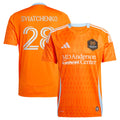Men's Houston Dynamo FC Erik Sviatchenko Orange 2025 Season 20 Replica Player Jersey