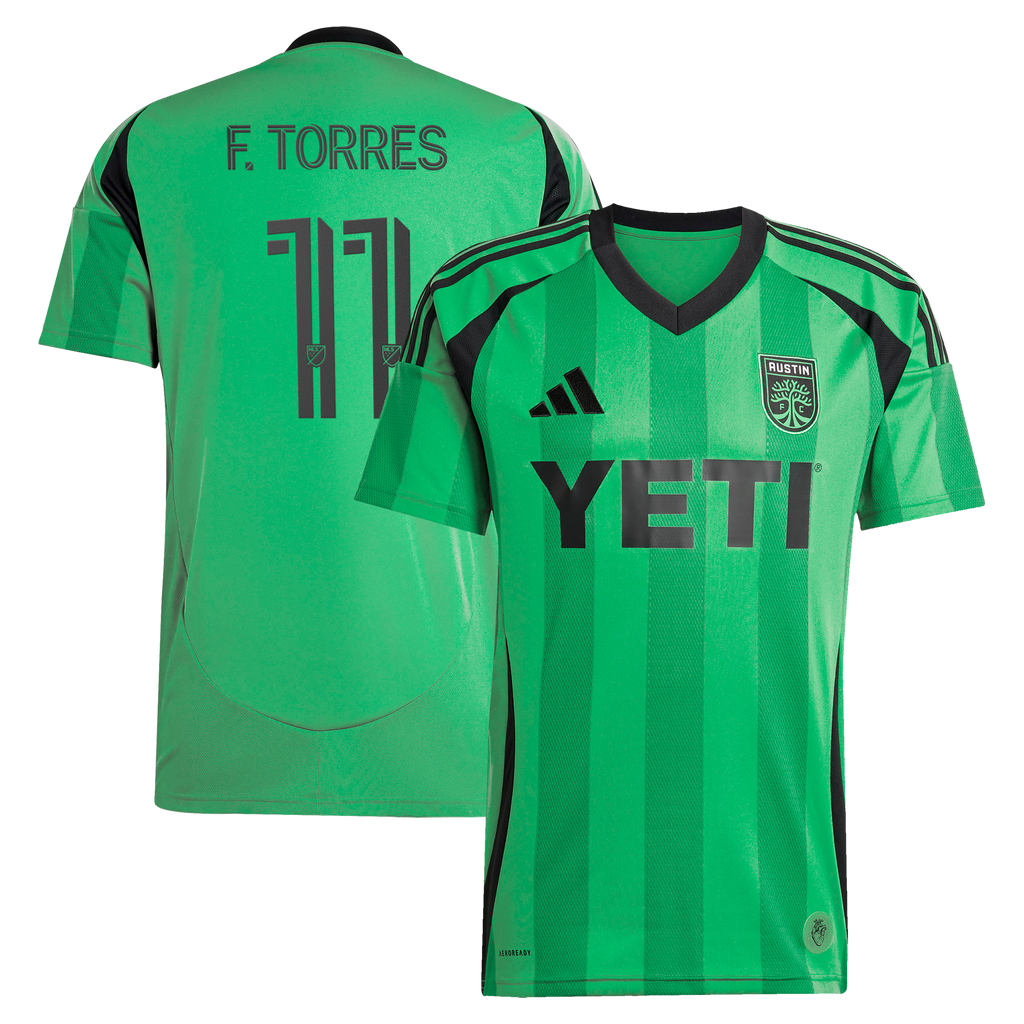 Men's Austin FC Facundo Torres Green 2025 The Heartbeat Kit Replica Jersey