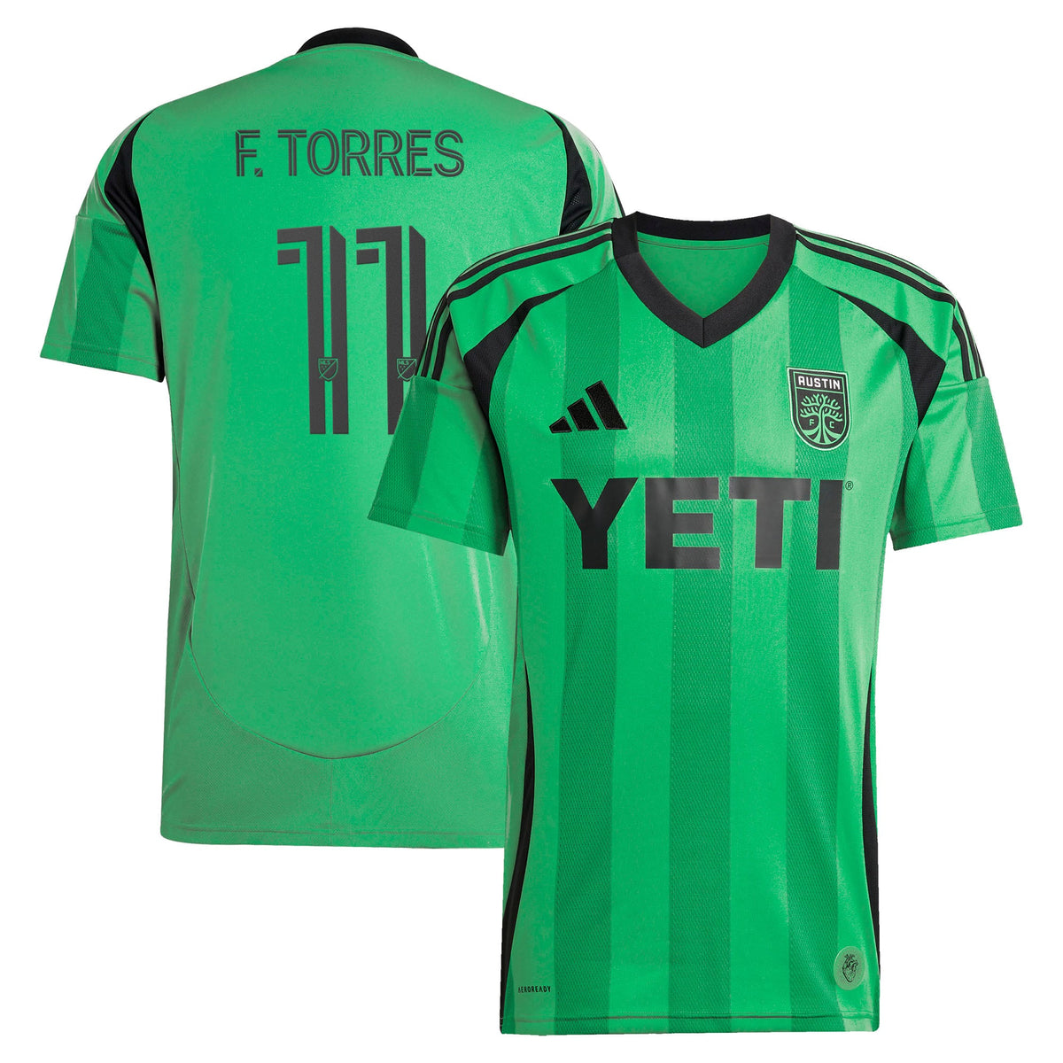 Men's Austin FC Facundo Torres Green 2025 The Heartbeat Kit Replica Jersey