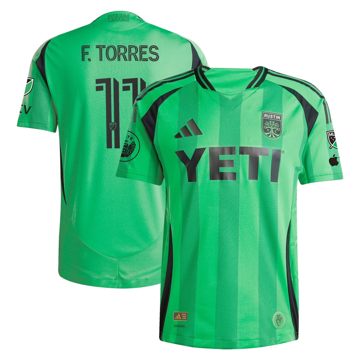 Men's Austin FC Facundo Torres Green 2025 The Heartbeat On-Field Authentic Jersey