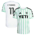 Men's Austin FC Facundo Torres White 2026 The Rooted Kit On-Field Authentic Patch Jersey
