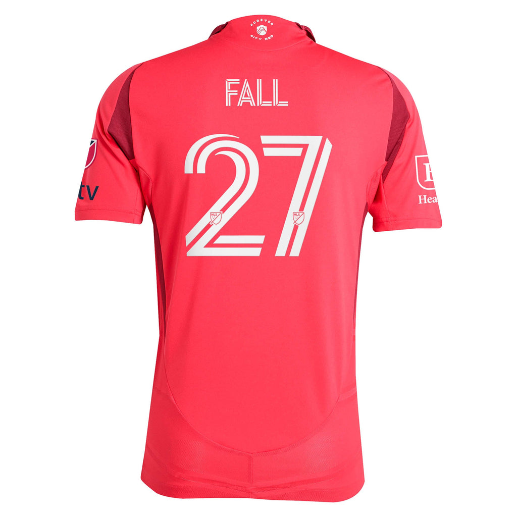Men's St. Louis CITY SC Fallou Fall Red 2025 Forever CITY Red On-Field Authentic Jersey