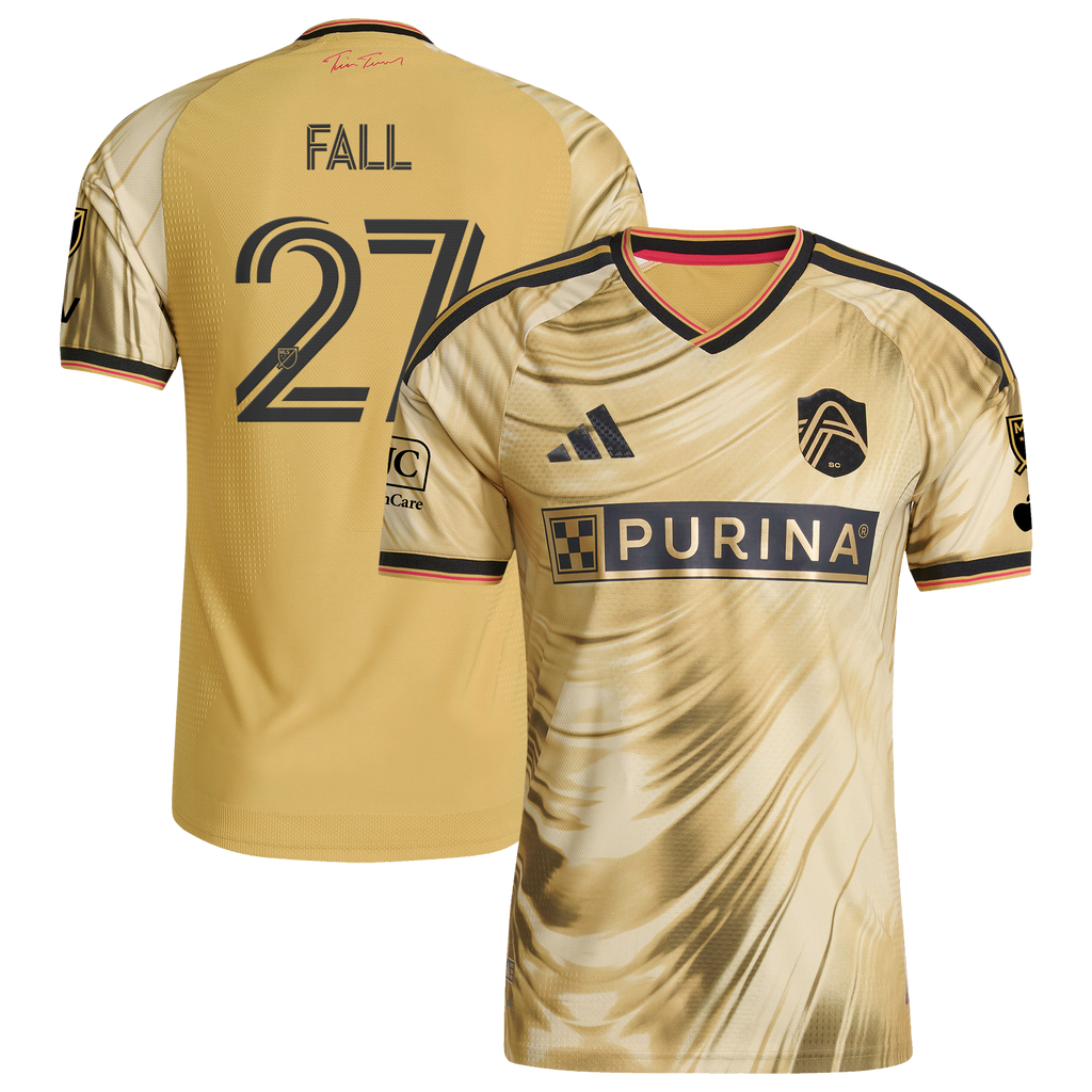 Men's St. Louis CITY SC Fallou Fall Yellow 2026 The Tina Turner Kit On-Field Authentic Patch Jersey