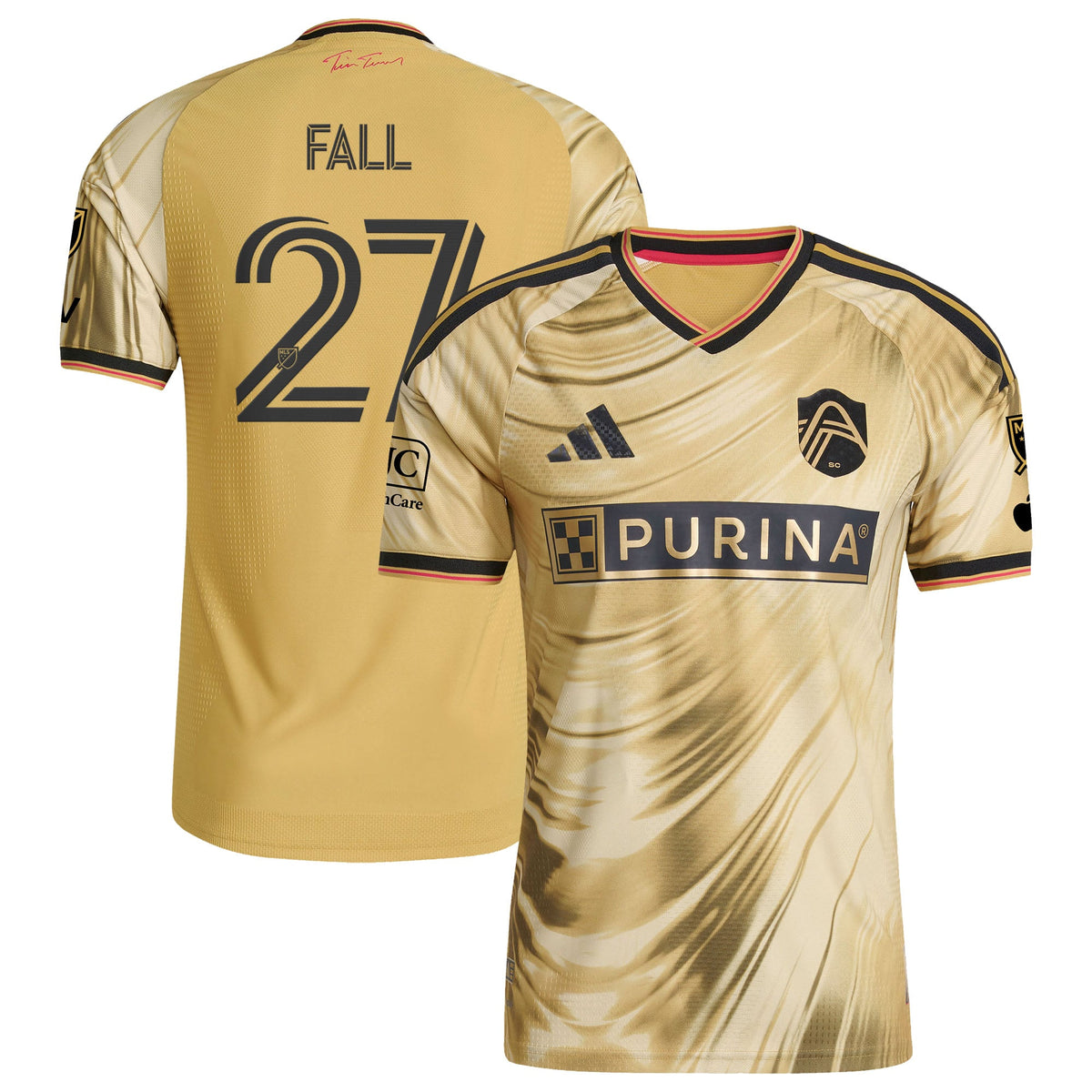 Men's St. Louis CITY SC Fallou Fall Yellow 2026 The Tina Turner Kit On-Field Authentic Patch Jersey