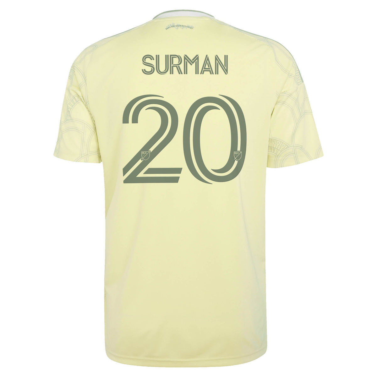 Men's Portland Timbers Finn Surman Yellow 2026 Civic Stadium Kit Replica Jersey