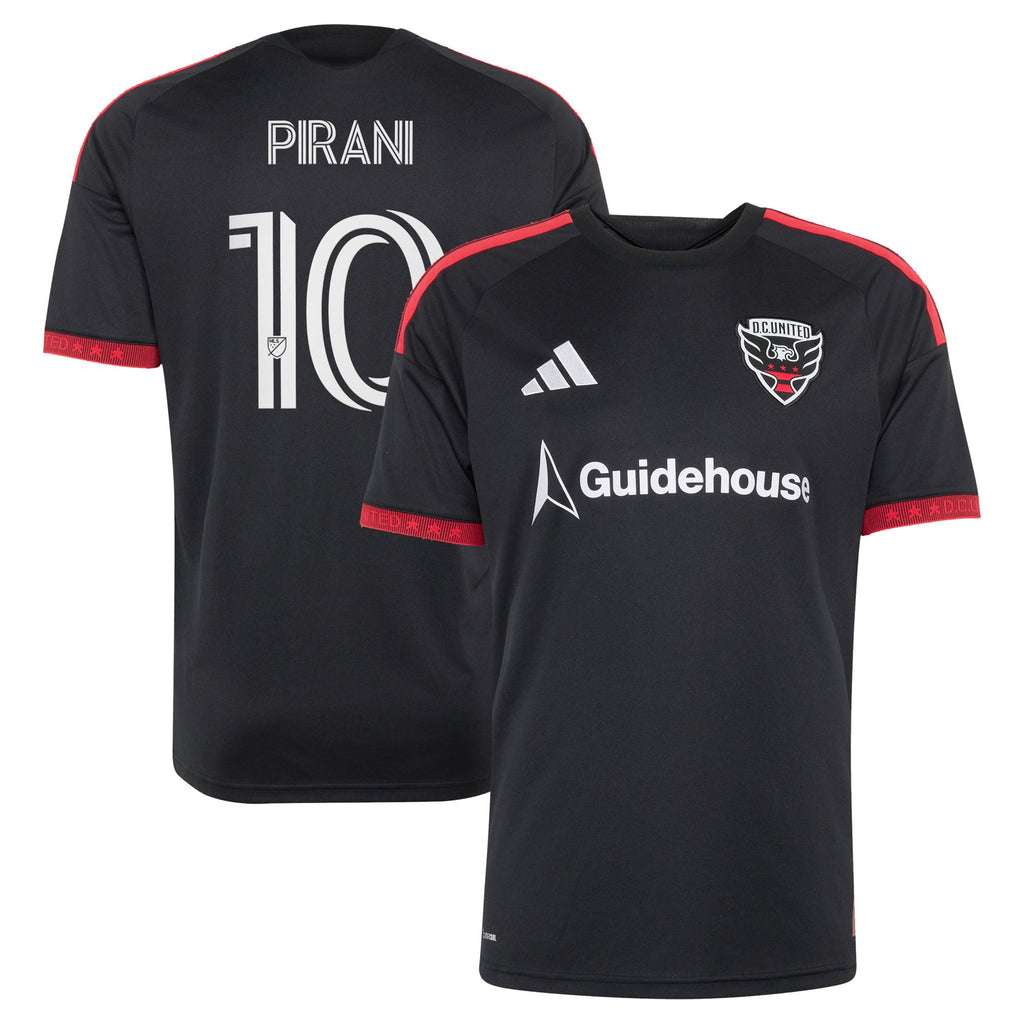 Men's D.C. United Gabriel Pirani Black 2026 Black-and-Red Kit Replica Jersey