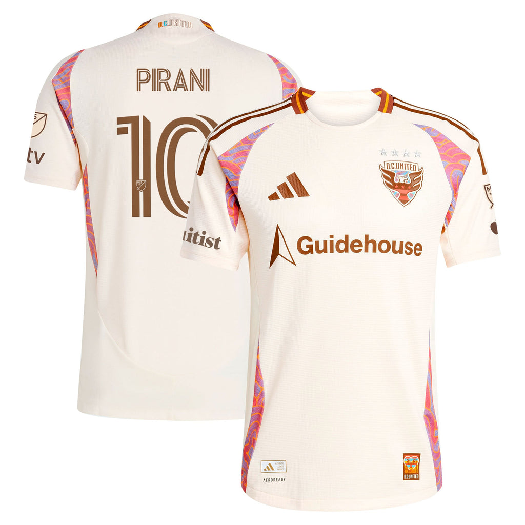 Men's D.C. United Gabriel Pirani Natural 2025 The Soul Kit On-Field Authentic Jersey
