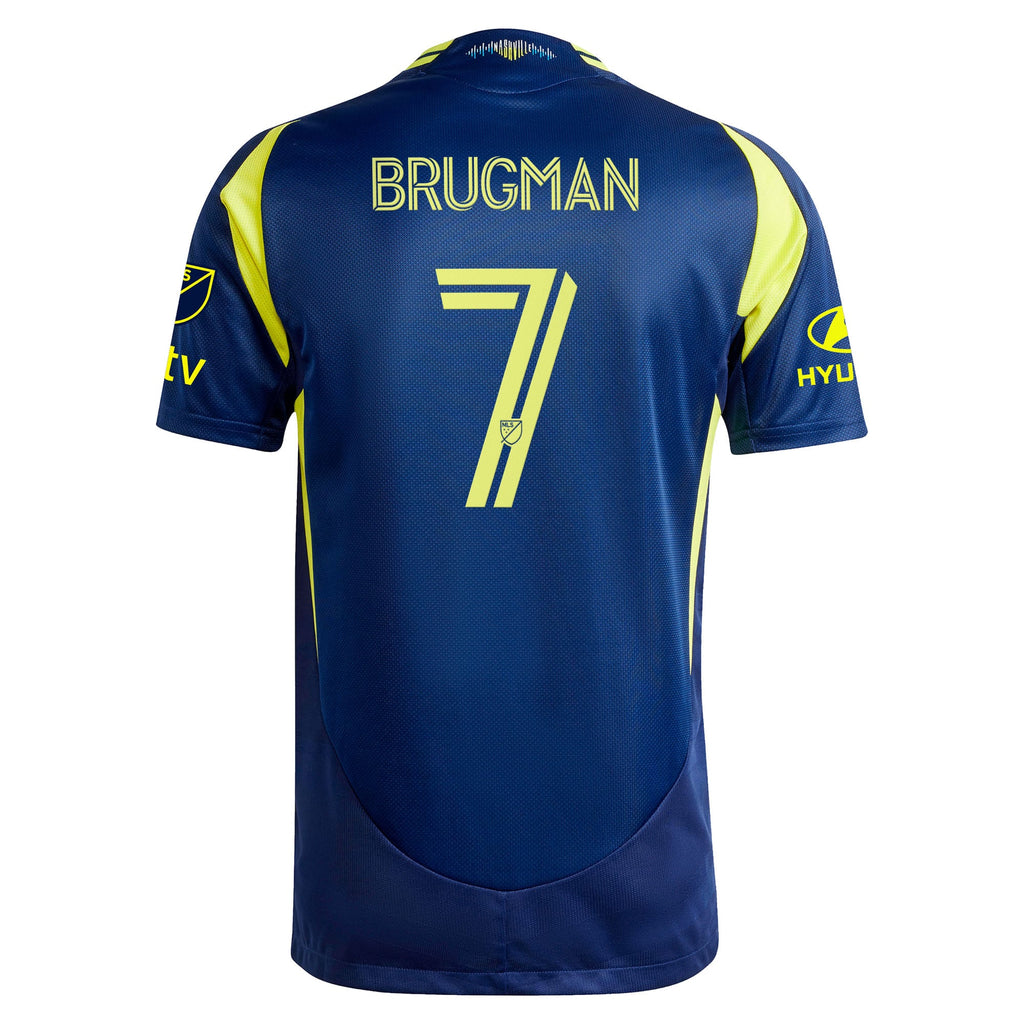 Men's Nashville SC Gastón Brugman Navy 2025 The Heart Of Nashville Kit Authentic Player Jersey