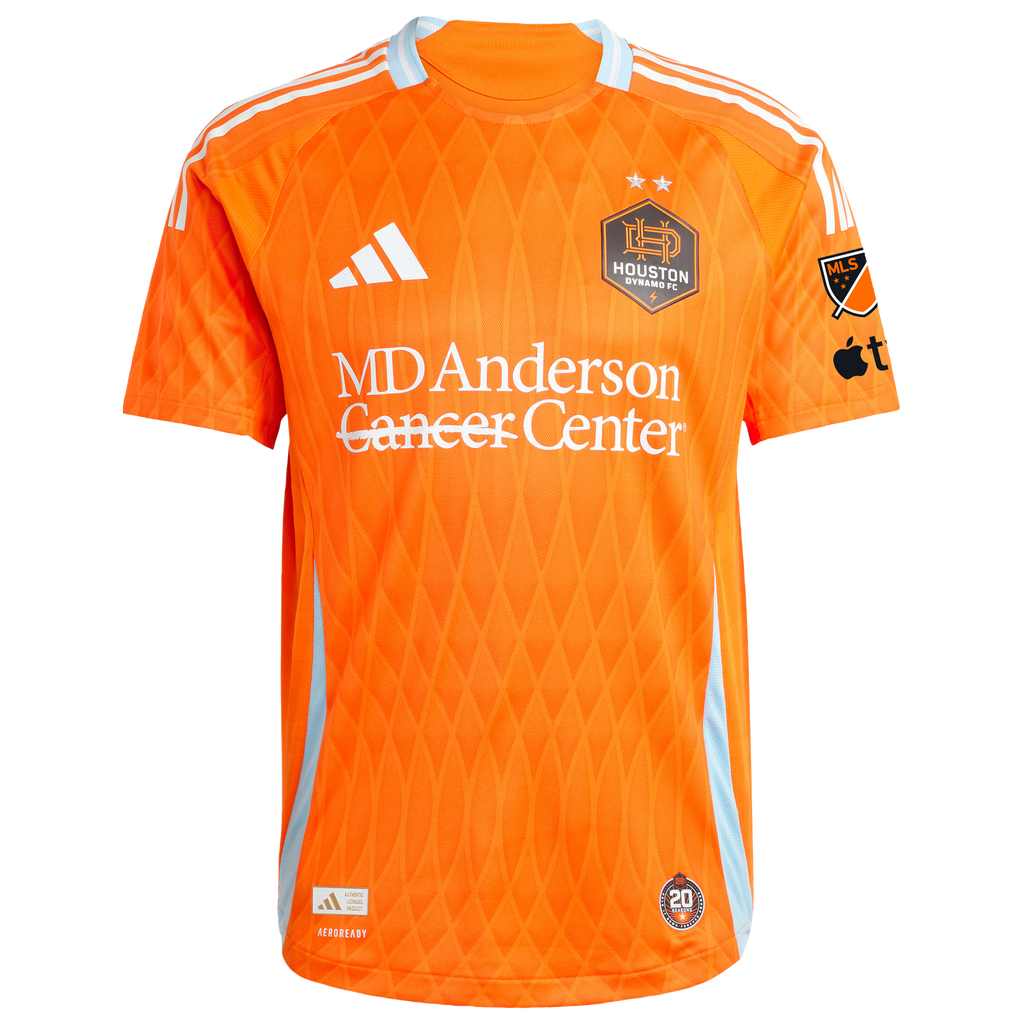 Men's Houston Dynamo FC Guilherme Augusto Vieira dos Santos Orange 2025 Season 20 On-Field Authentic Jersey