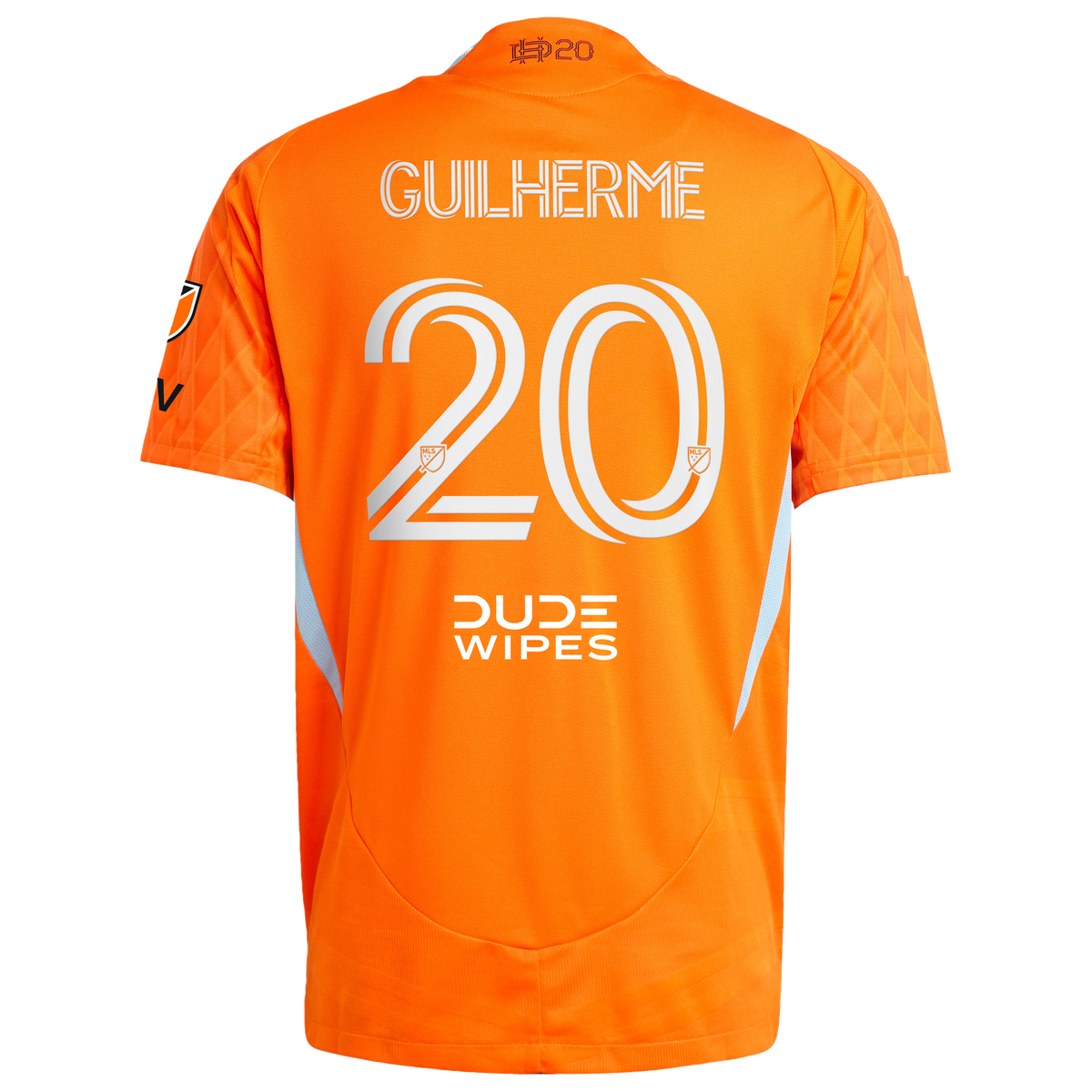Men's Houston Dynamo FC Guilherme Augusto Vieira dos Santos Orange 2025 Season 20 On-Field Authentic Jersey