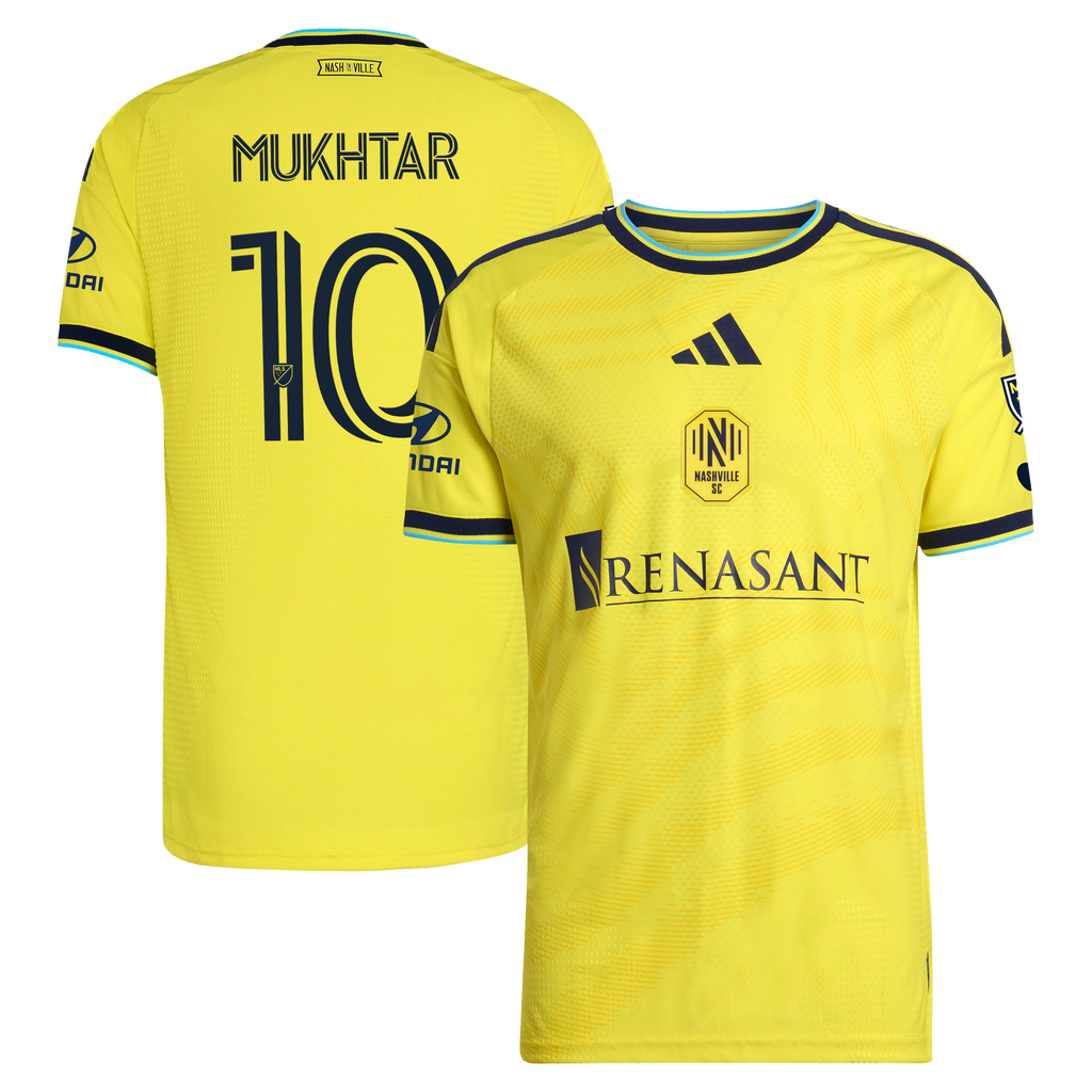 Men's Nashville SC Hany Mukhtar Yellow 2026 The Reverb Kit On-Field Authentic Patch Jersey