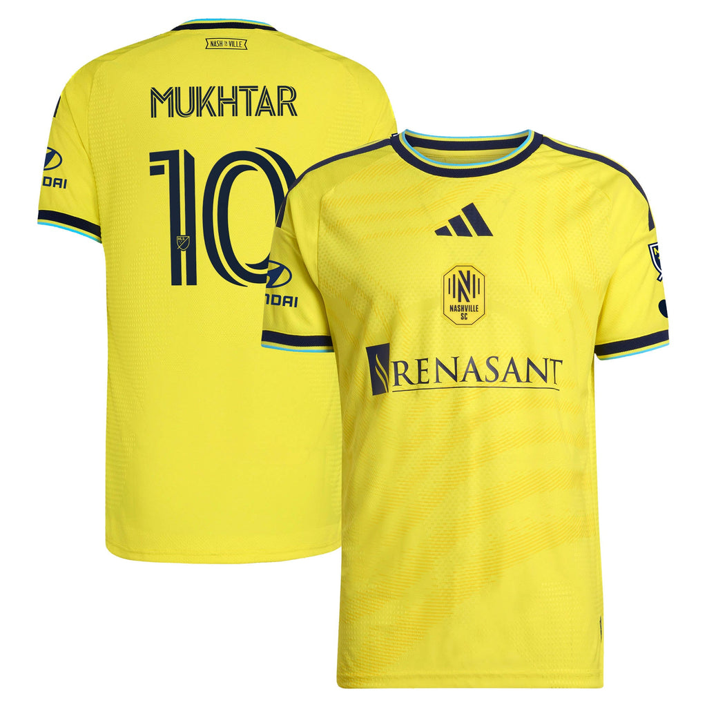 Men's Nashville SC Hany Mukhtar Yellow 2026 The Reverb Kit On-Field Authentic Patch Jersey