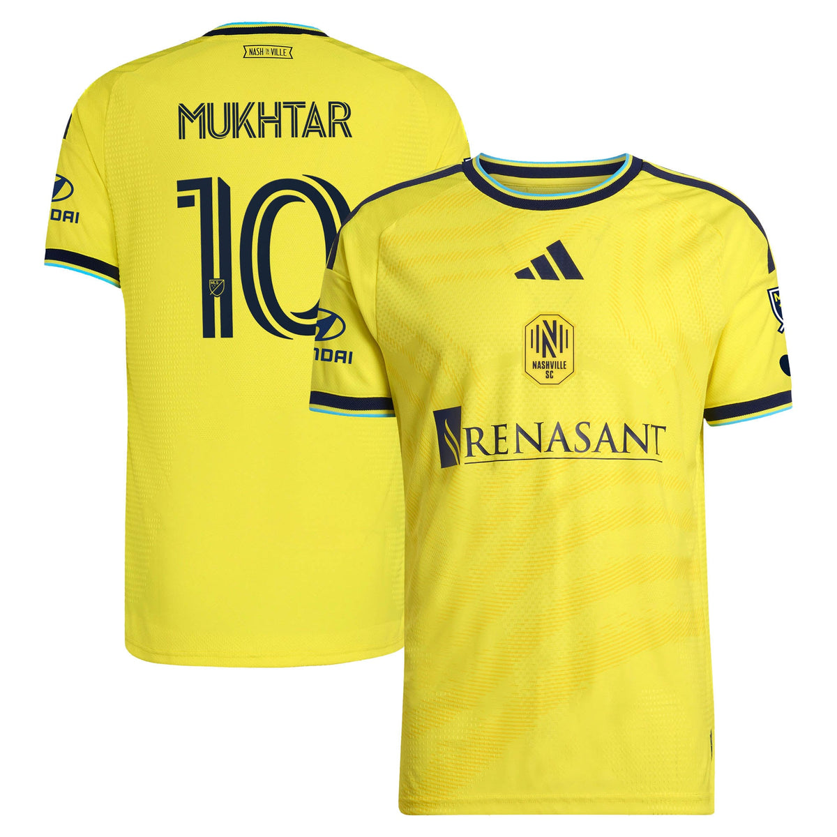 Men's Nashville SC Hany Mukhtar Yellow 2026 The Reverb Kit On-Field Authentic Patch Jersey