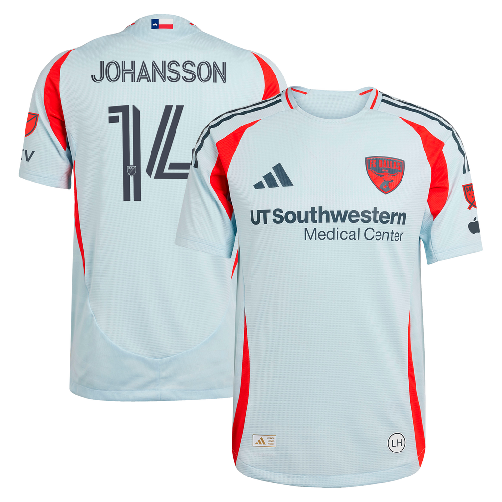 Men's FC Dallas Herman Johansson Light Blue 2025 The Inferno Kit On-Field Authentic Jersey