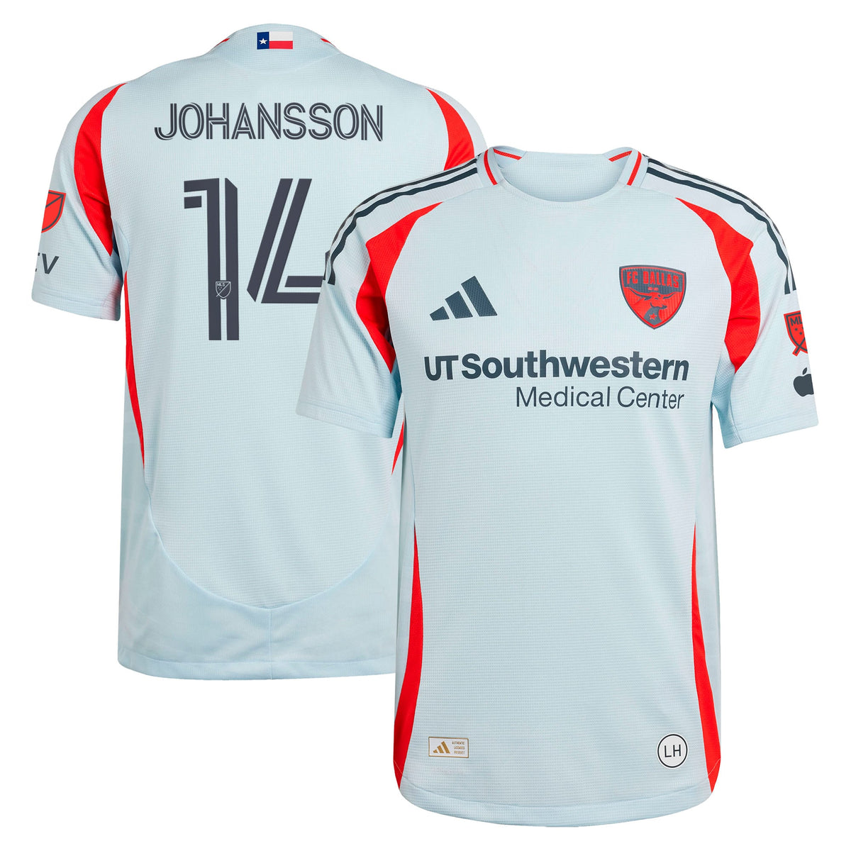 Men's FC Dallas Herman Johansson Light Blue 2025 The Inferno Kit On-Field Authentic Jersey