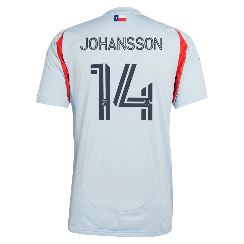 Men's FC Dallas Herman Johansson Light Blue 2025 The Inferno Kit Replica Jersey