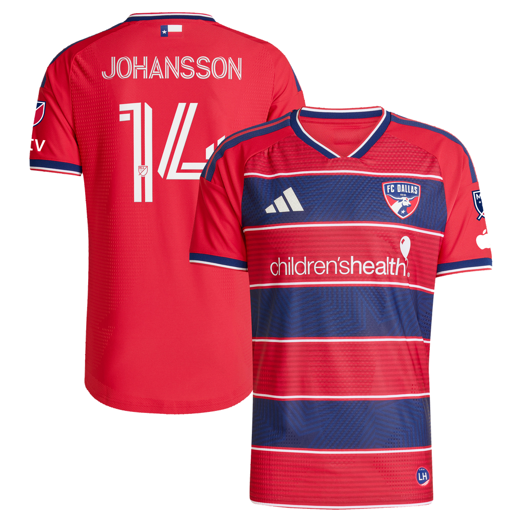 Men's FC Dallas Herman Johansson Red 2026 DNA Kit On-Field Authentic Patch Jersey
