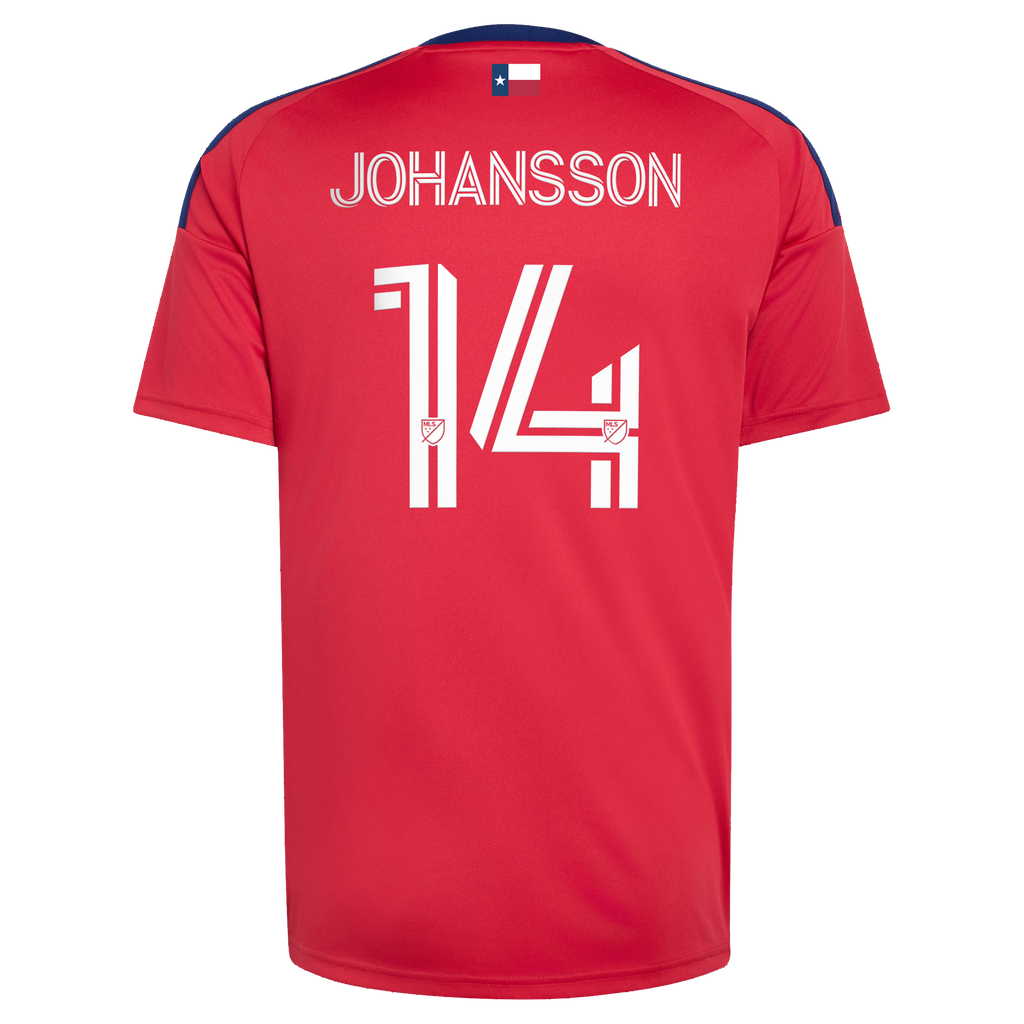 Men's FC Dallas Herman Johansson Red 2026 DNA Kit Replica Jersey