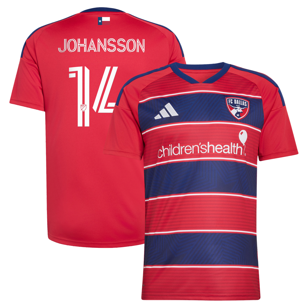 Men's FC Dallas Herman Johansson Red 2026 DNA Kit Replica Jersey