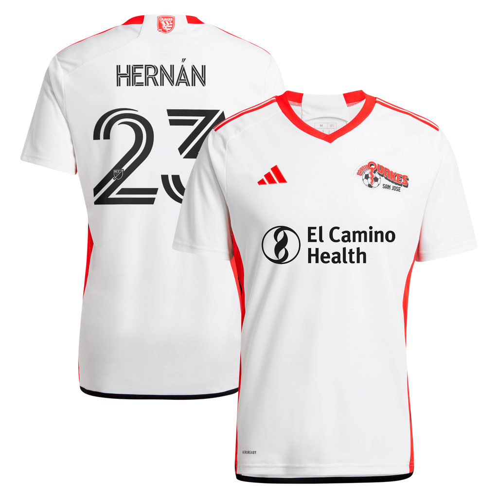 Men's San Jose Earthquakes Hernán López White 2025 The 50 Kit Replica Player Jersey