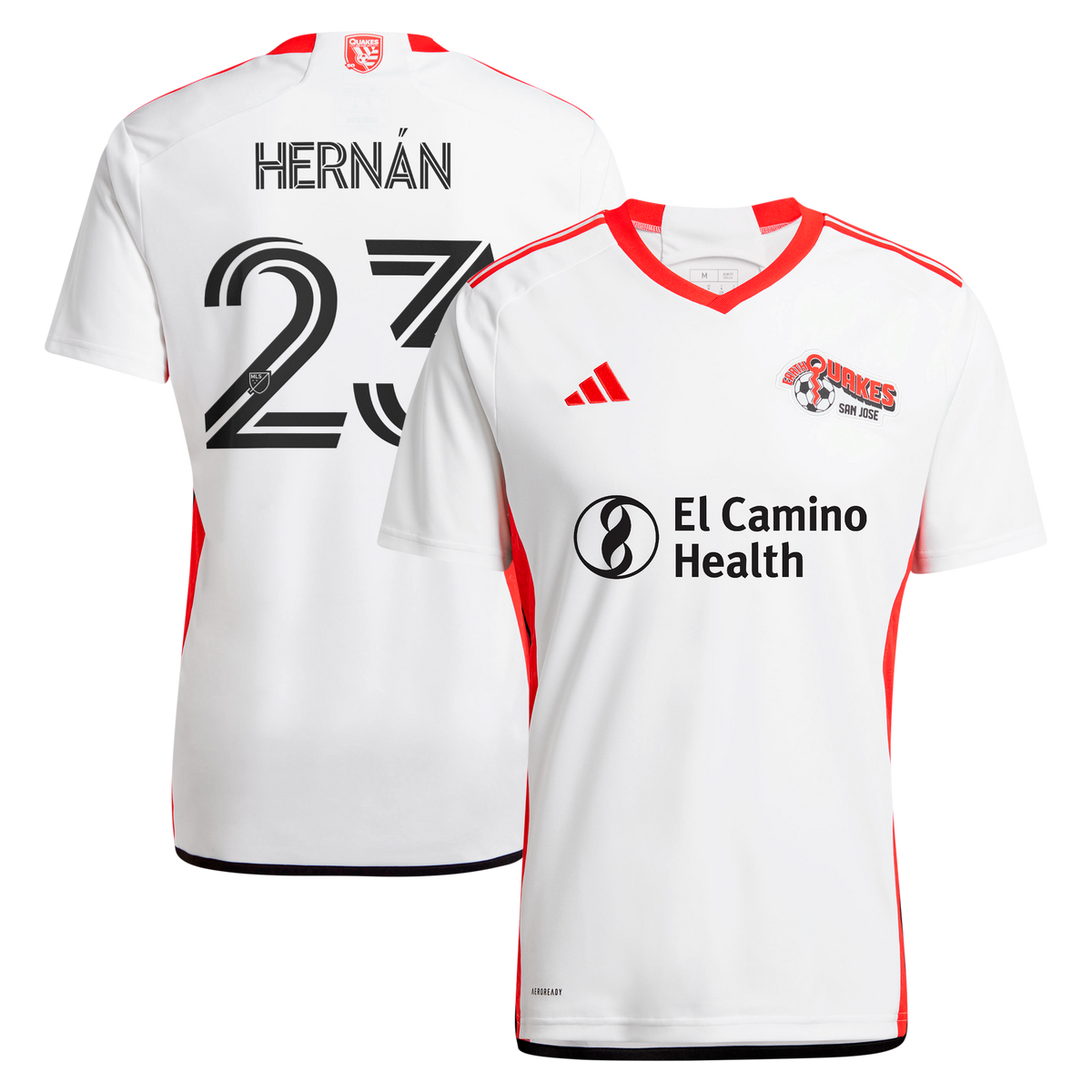 Men's San Jose Earthquakes Hernán López White 2025 The 50 Kit Replica Player Jersey