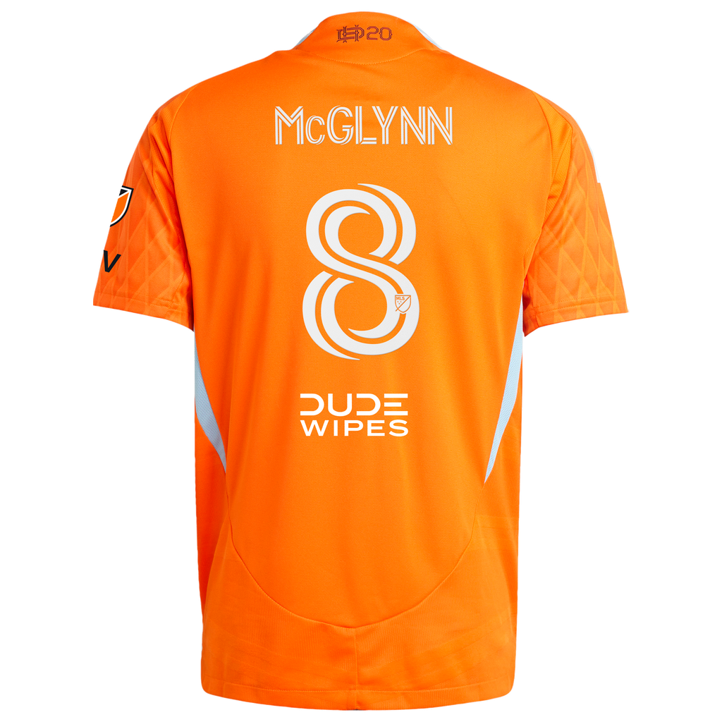 Men's Houston Dynamo FC Jack McGlynn Orange 2025 Season 20 On-Field Authentic Jersey