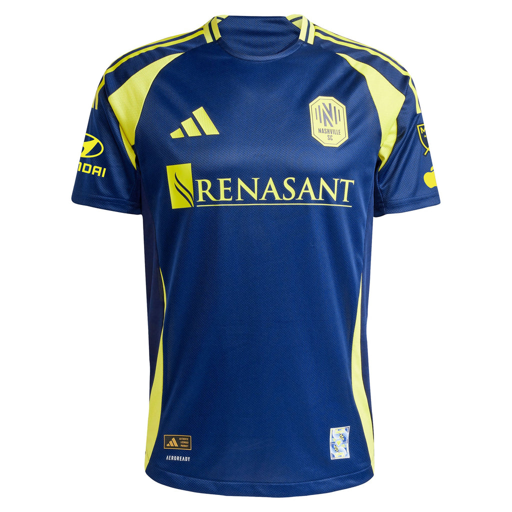 Men's Nashville SC Jacob Shaffelburg Navy 2025 The Heart Of Nashville Kit Authentic Player Jersey