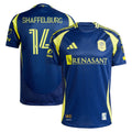 Men's Nashville SC Jacob Shaffelburg Navy 2025 The Heart Of Nashville Kit Authentic Player Jersey