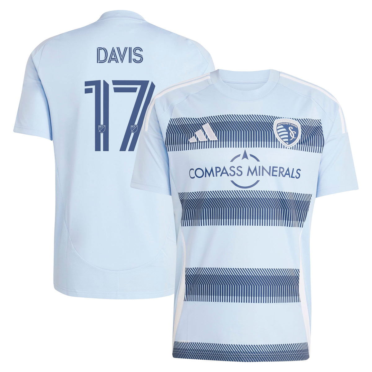 Men's Sporting Kansas City Jake Davis Light Blue 2025 One KC Replica Player Jersey