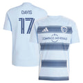 Men's Sporting Kansas City Jake Davis Light Blue 2025 One KC Replica Player Jersey