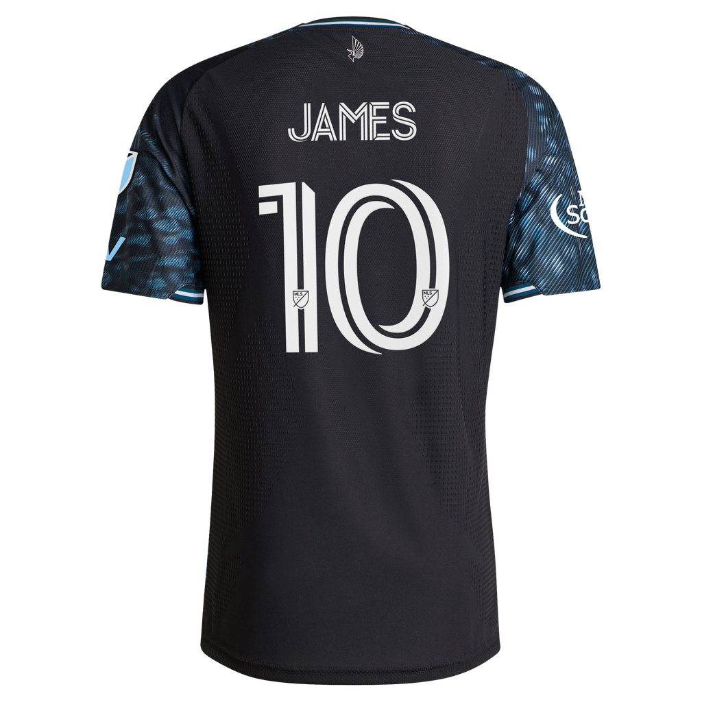 Men's Minnesota United FC James Rodriguez Black 2026 The Decade Kit On-Field Authentic Patch Jersey