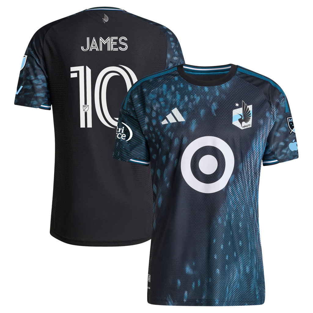 Men's Minnesota United FC James Rodriguez Black 2026 The Decade Kit On-Field Authentic Patch Jersey