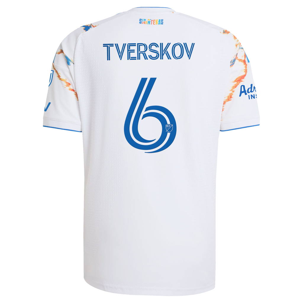 Men's San Diego FC Jeppe Tverskov White 2026 Unprecedented Unity Kit On-Field Authentic Patch Jersey