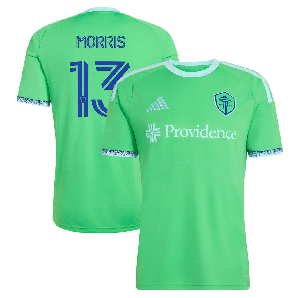 Men's Seattle Sounders FC Jordan Morris Rave Green 2026 The Evergreen State Kit Replica Jersey