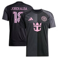 Men's Inter Miami CF Jordi Alba Ramos Black 2025 The Fortitude Kit Replica Player Jersey