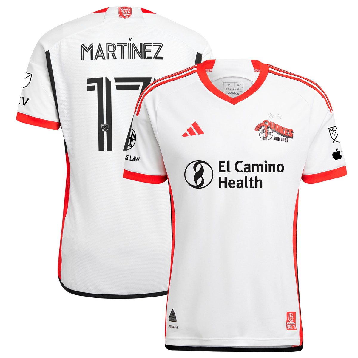 Men's San Jose Earthquakes Josef Martinez White 2025 The 50 Kit Authentic Player Jersey