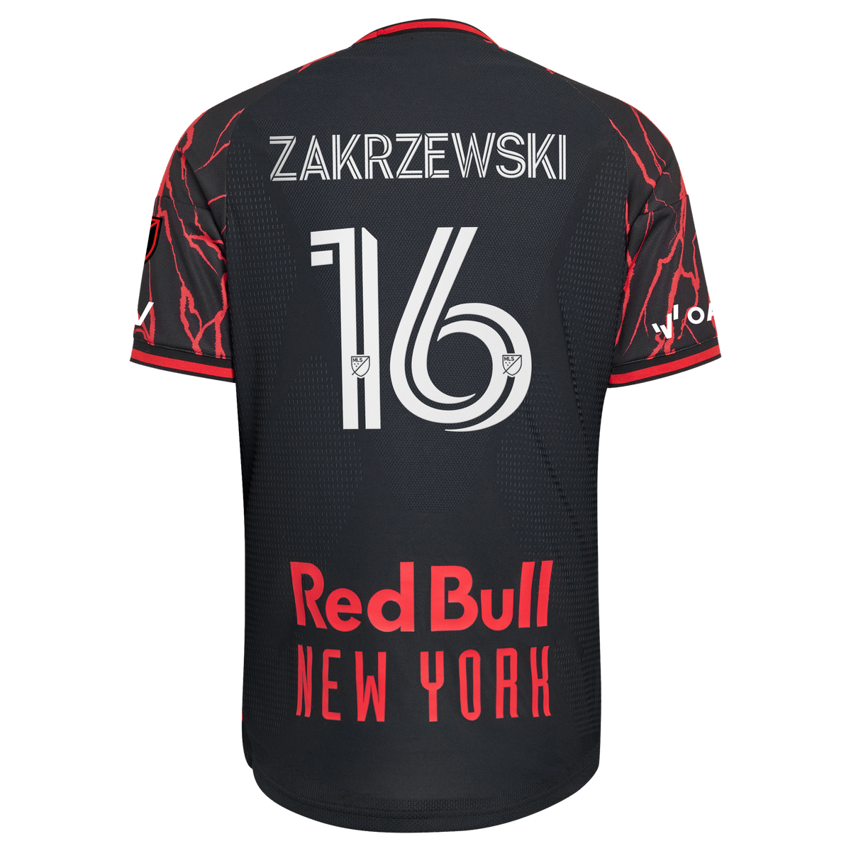 Men's New York Red Bulls Julian Hall Black 2026 The Rooted Kit On-Field Authentic Patch Jersey