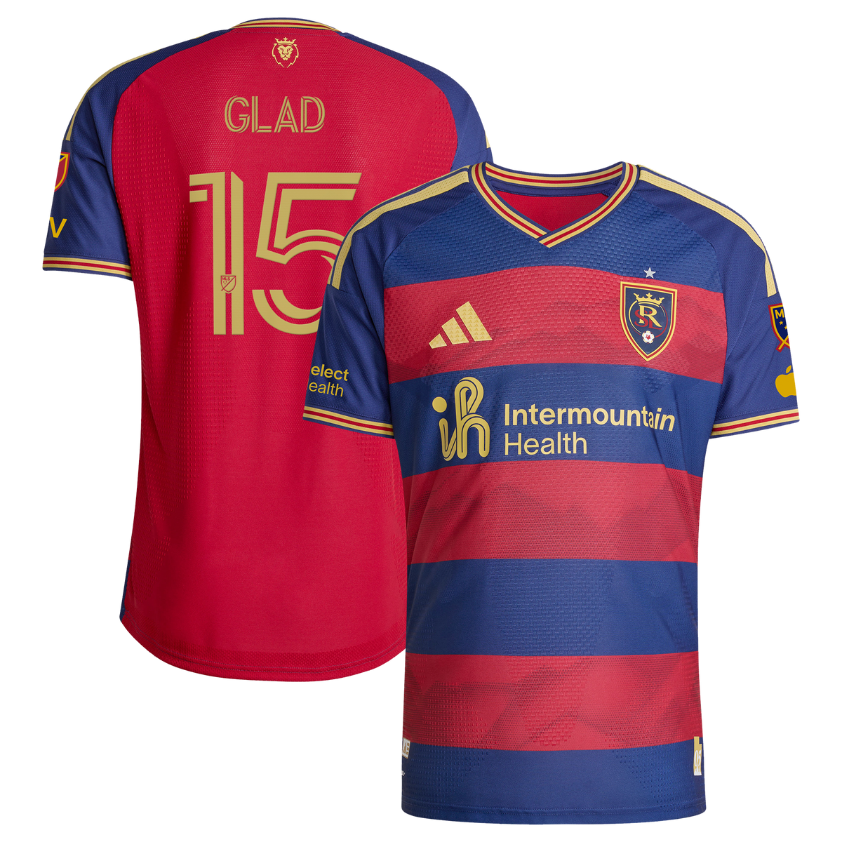 Men's Real Salt Lake Justen Glad Red 2026 The Switchback On-Field Authentic Patch Jersey