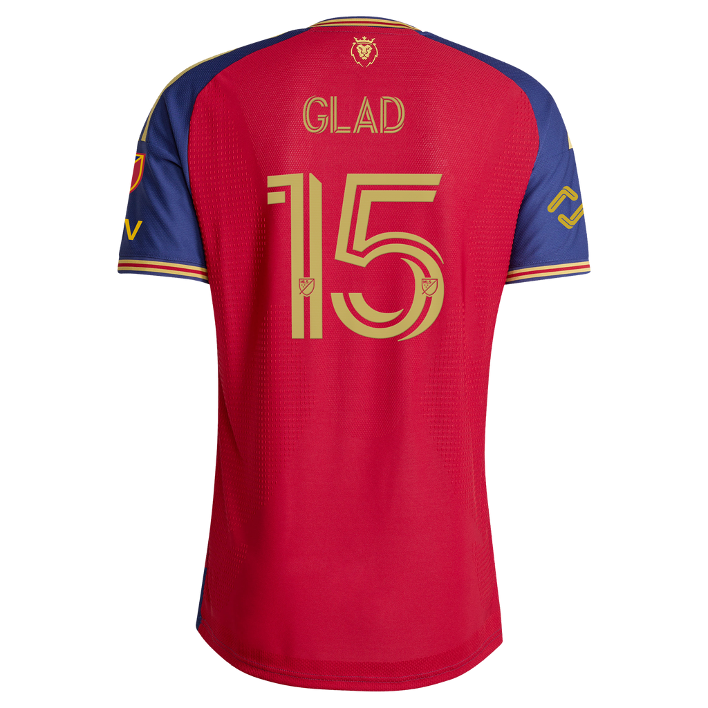 Men's Real Salt Lake Justen Glad Red 2026 The Switchback On-Field Authentic Patch Jersey