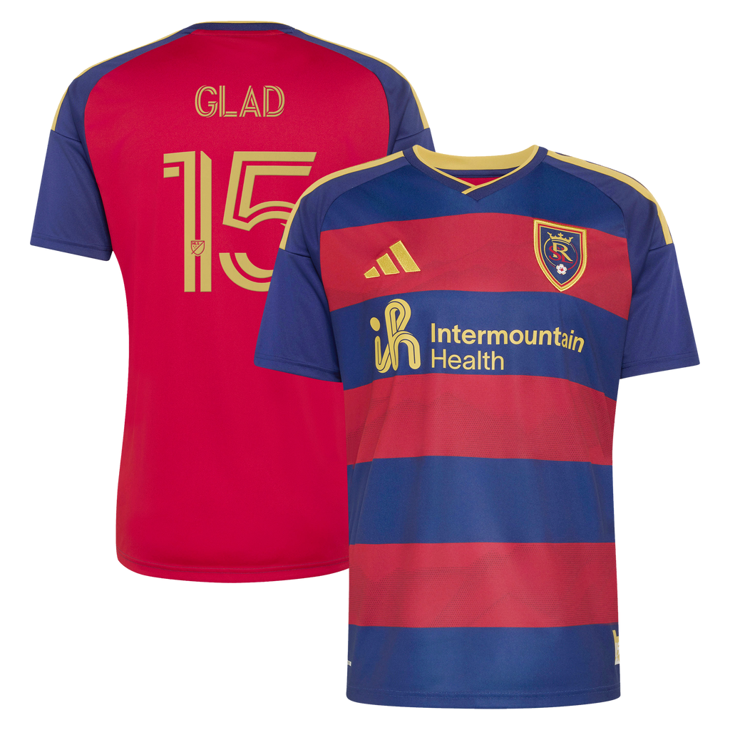 Men's Real Salt Lake Justen Glad Red 2026 The Switchback Replica Jersey
