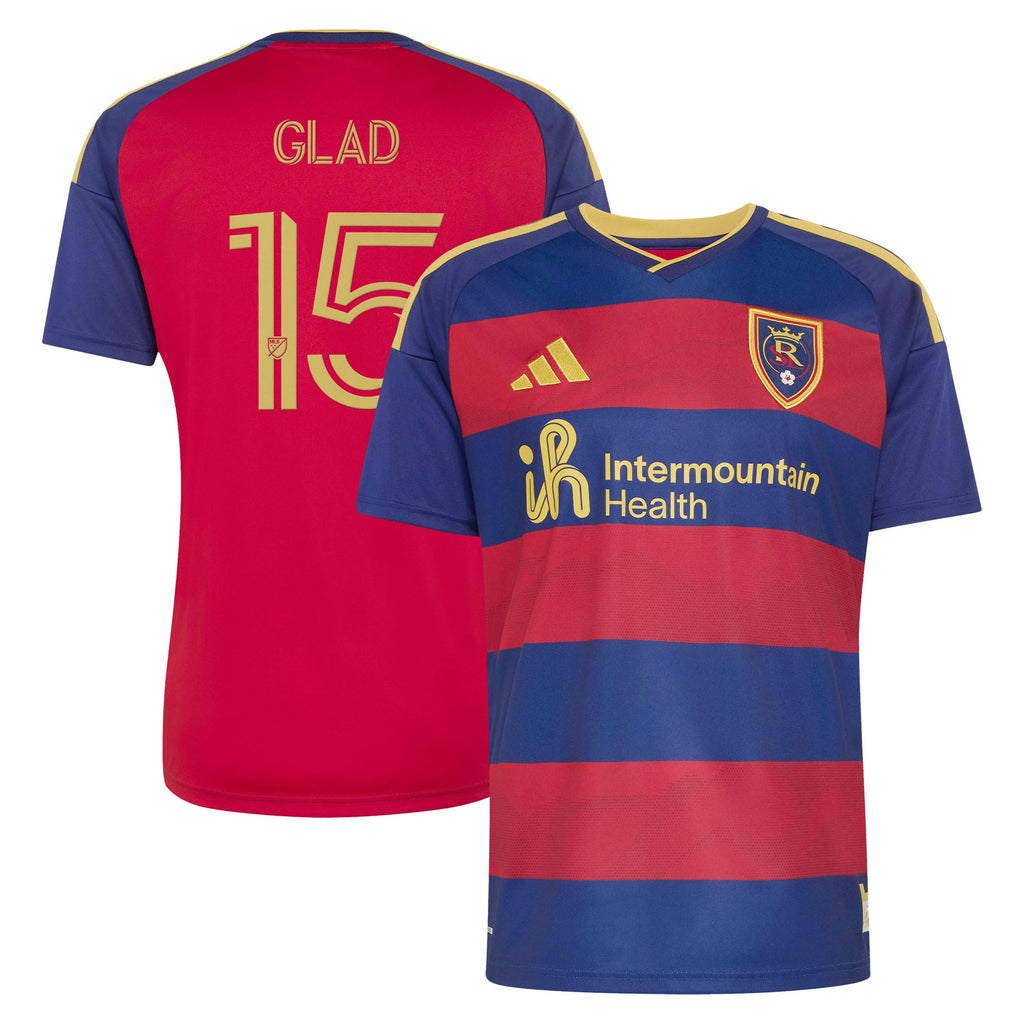 Men's Real Salt Lake Justen Glad Red 2026 The Switchback Replica Jersey