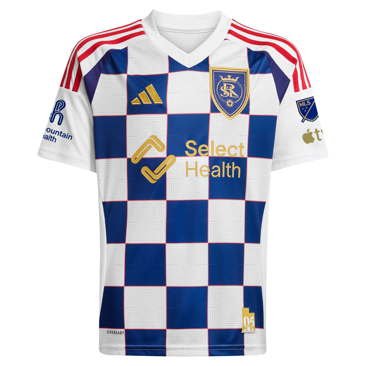 Men's Real Salt Lake Justen Glad White 2025 Grid City On-Field Authentic Jersey