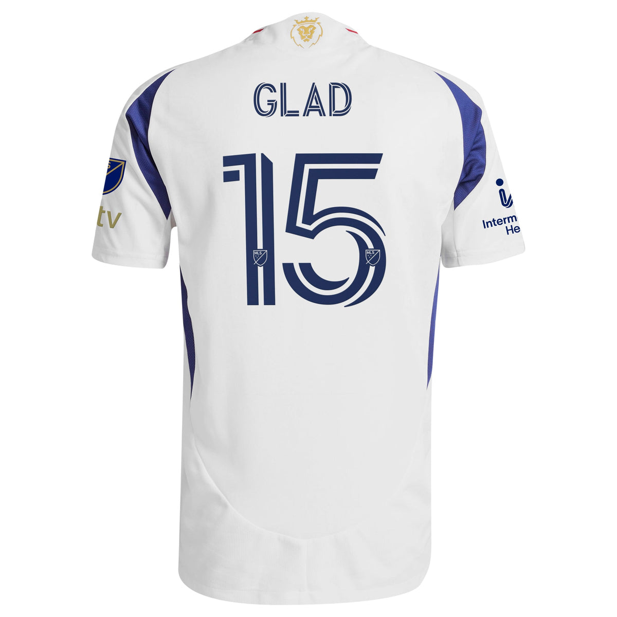 Men's Real Salt Lake Justen Glad White 2025 Grid City On-Field Authentic Jersey