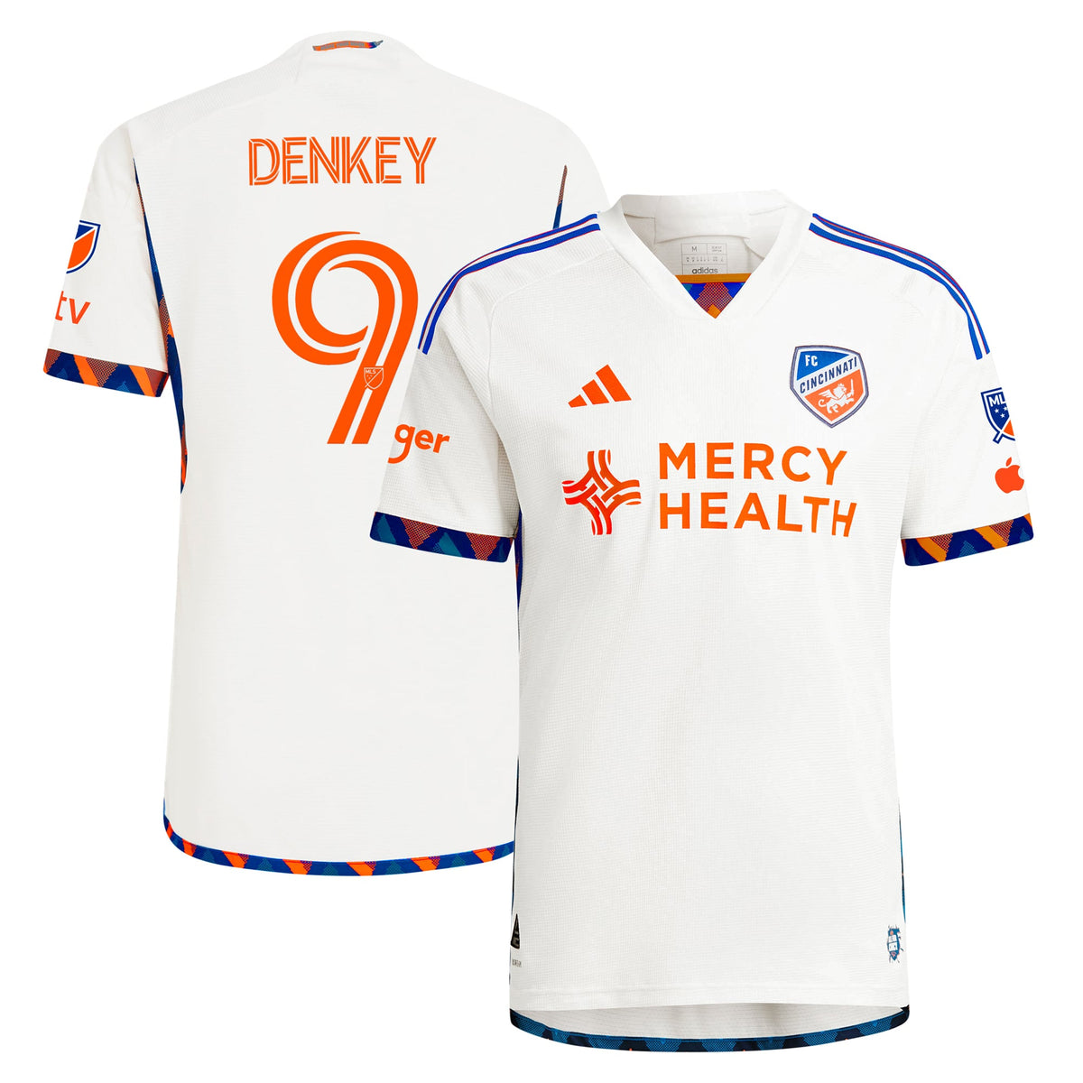 Men's FC Cincinnati Kévin Denkey White 2024 The Canvas Kit Authentic Player Jersey