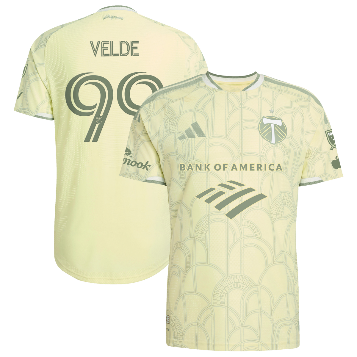 Men's Portland Timbers Kristoffer Velde Yellow 2026 Civic Stadium Kit On-Field Authentic Patch Jersey