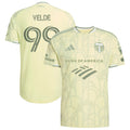 Men's Portland Timbers Kristoffer Velde Yellow 2026 Civic Stadium Kit On-Field Authentic Patch Jersey