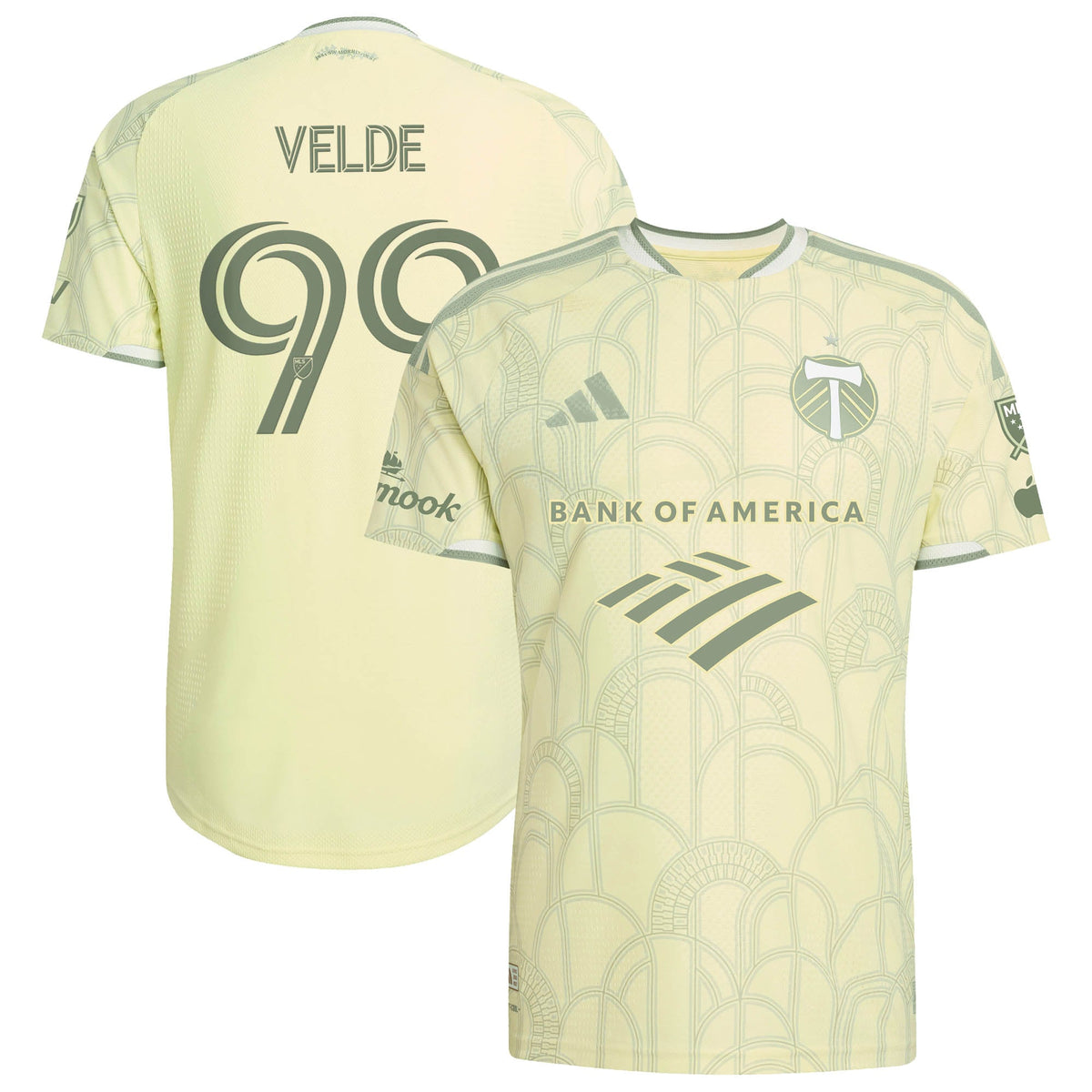 Men's Portland Timbers Kristoffer Velde Yellow 2026 Civic Stadium Kit On-Field Authentic Patch Jersey
