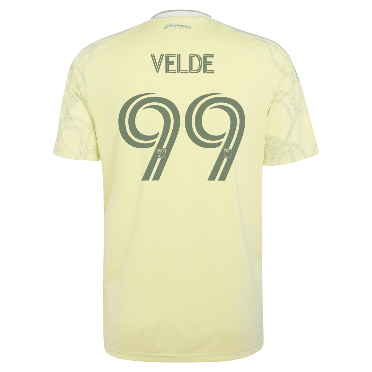 Men's Portland Timbers Kristoffer Velde Yellow 2026 Civic Stadium Kit Replica Jersey