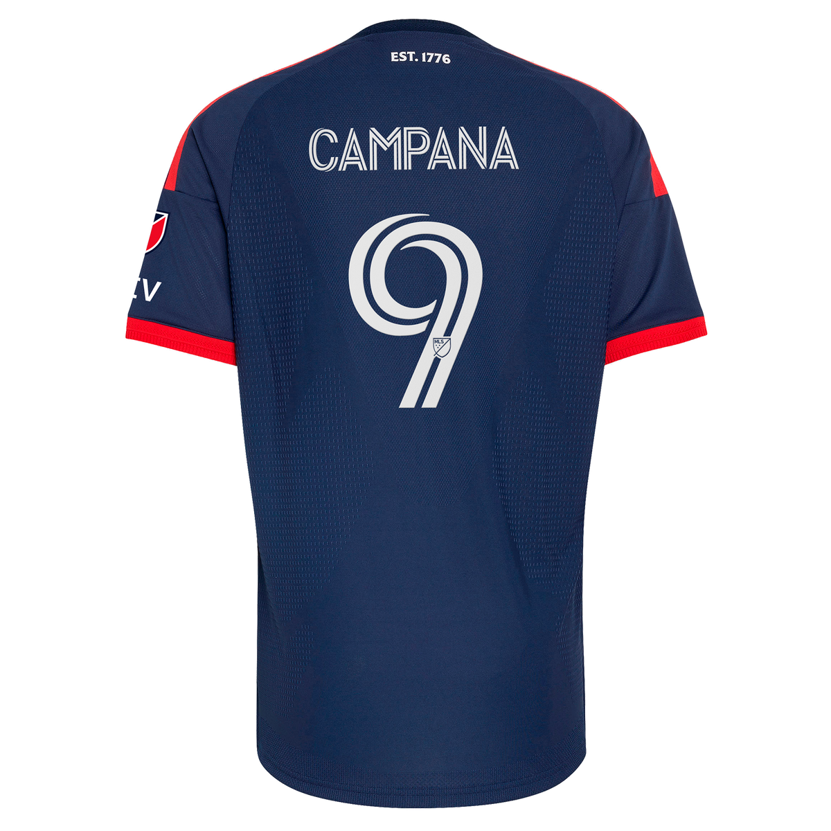 Men's New England Revolution Leonardo Campana Blue 2026 Independence Day On-Field Authentic Patch Jersey
